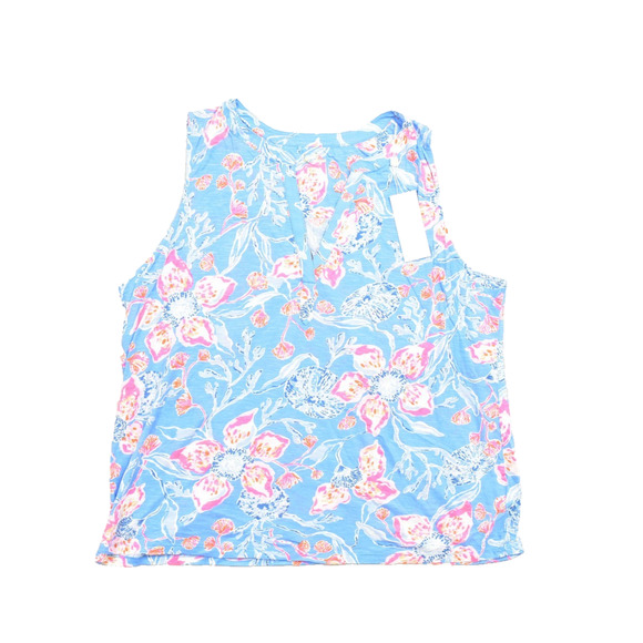 Lilly Pulitzer Women's Hibiscus Tank Top Plus Size XXL Floral Sleeveless NEW - Picture 1 of 8